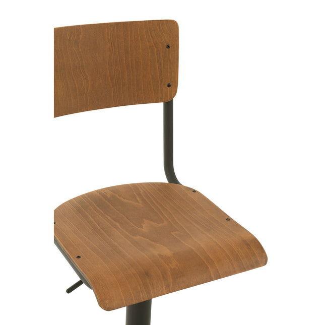 J-Line Bar Chair Wood/Metal Brown
