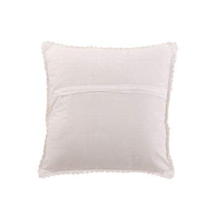 J-Line Cushion Square Lace - cotton - white