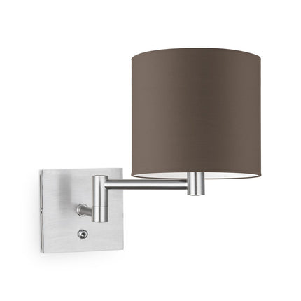 Home Sweet Home Wall Lamp - Swing, E27, taupe Lampshade 20x17cm
