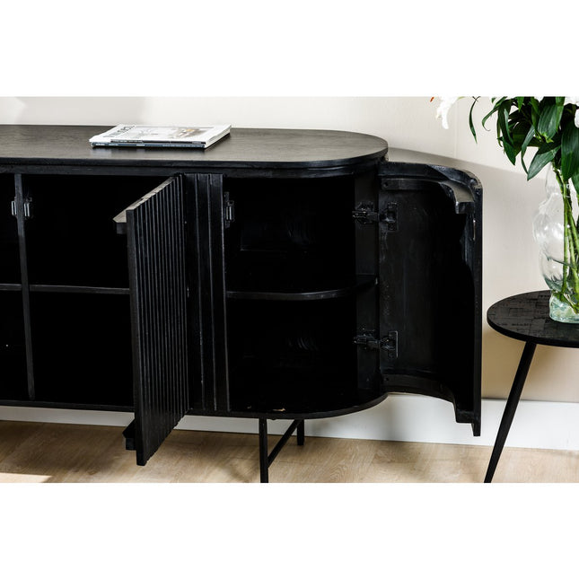 TV cabinet 4D, 165 cm, B340 black