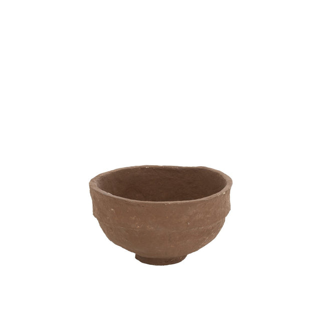 J-Line Paper Mache bowl - cardboard - brown - large