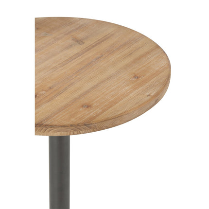 J-Line side table Bar Round - metal/wood - brown