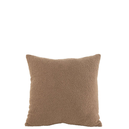 J-Line Cushion Teddy Bouclé - polyester - brown