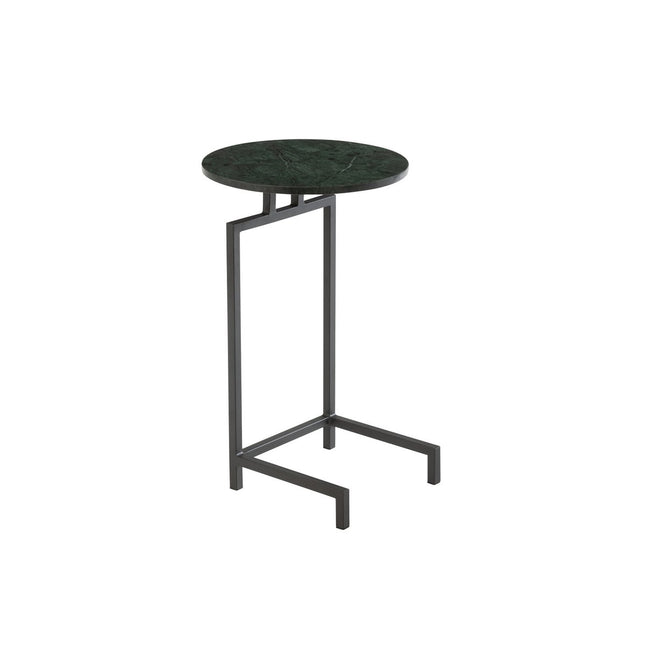J-Line side table Round - marble/iron - green/black