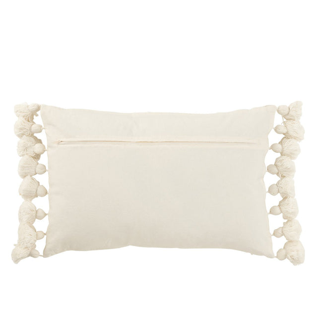 J-Line Cushion Tassel - cotton - white