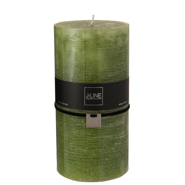 J-Line cylinder candle - green - XXL - 140U - 6x