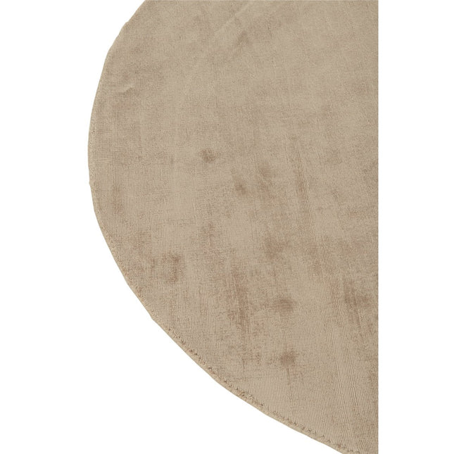 J-Line tapijt Rond Handgemaakt - viscose - beige