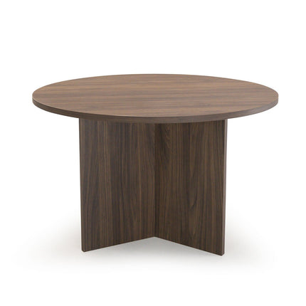 Round Mae dining table, 140cm, brown walnut color