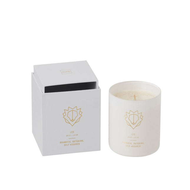 J-Line Astro Lion scented candle – Sapphire Amber Tea – 50U - white