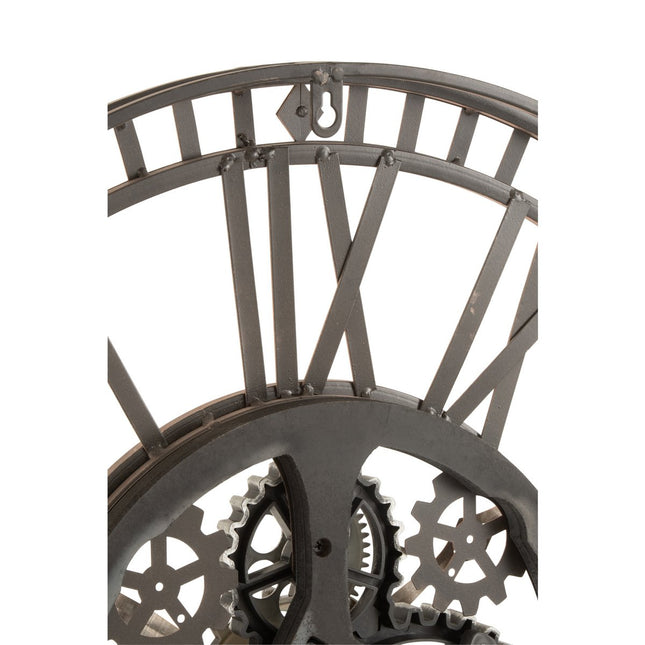 J-Line Radars Roman Numerals clock - metal - gold - Ø 7 cm