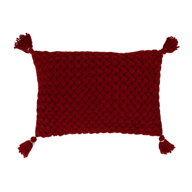 J-Line Cushion Crochet Brush Acrylic - polyester - red
