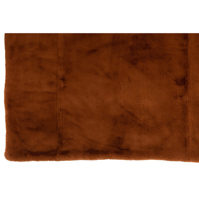 J-Line Plaid Cutie - Polyester - 180x130 cm - Rust orange