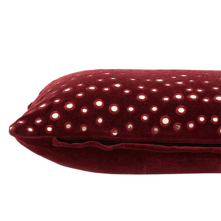 J-Line Cushion rectangle - cotton - red/silver