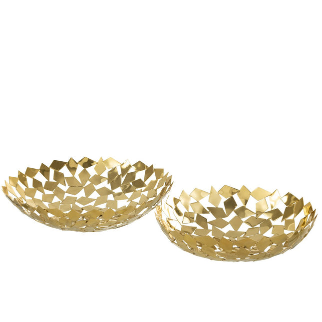 J-Line Julot bowl - metal - gold - L