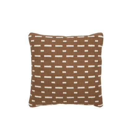 J-Line Cushion Lines Outdoor - polyester - brown/white