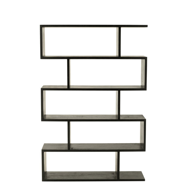 J-Line bookcase Vertical Slats - wood - black