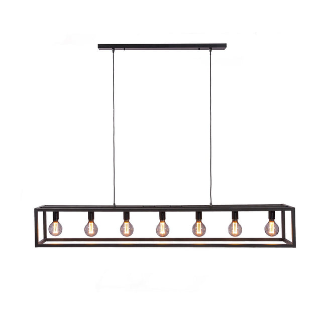 Hanging lamp, 7-light, H340 black