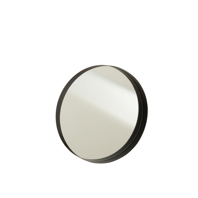 J-Line mirror Round Edge - metal - black - medium