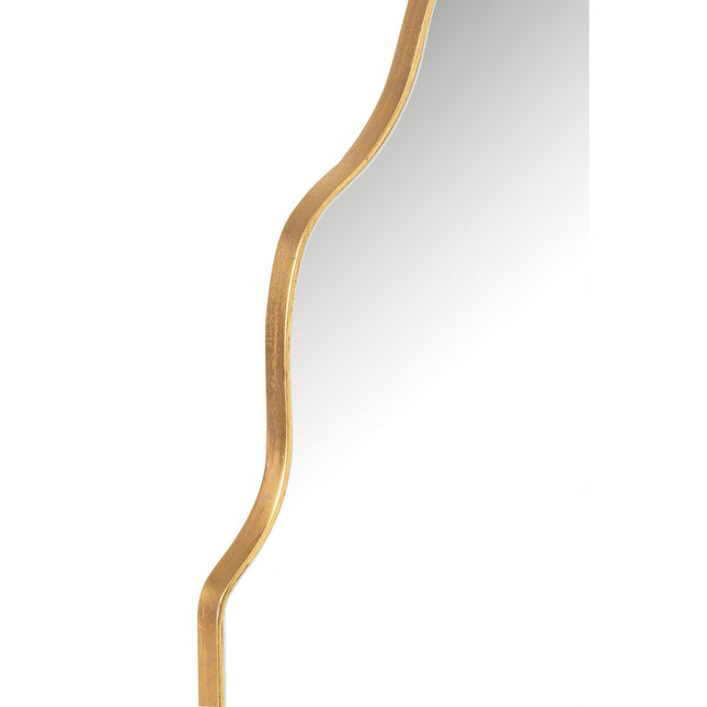 J-Line Spiegel West - Metaal - goud - woonaccessoires