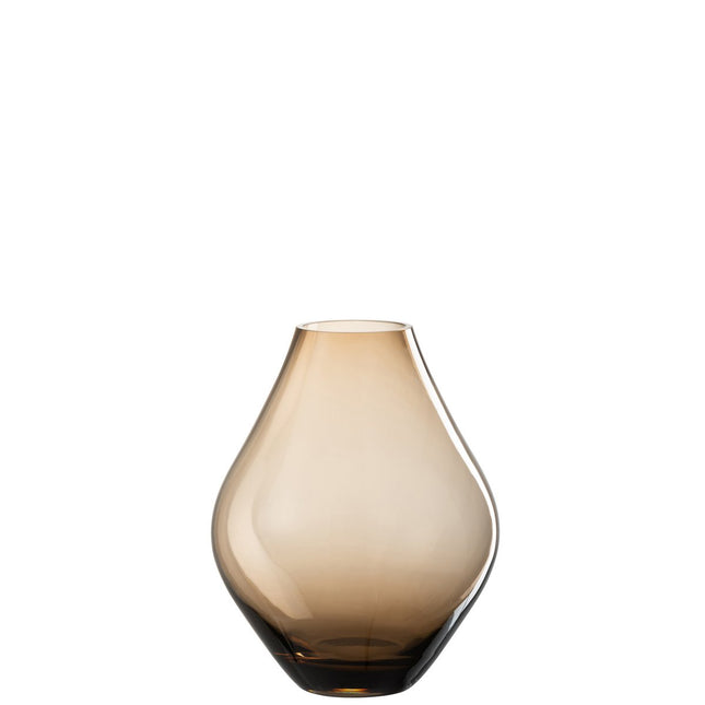J-Line Vase Abby Glass Amber Small - 25.00 cm high