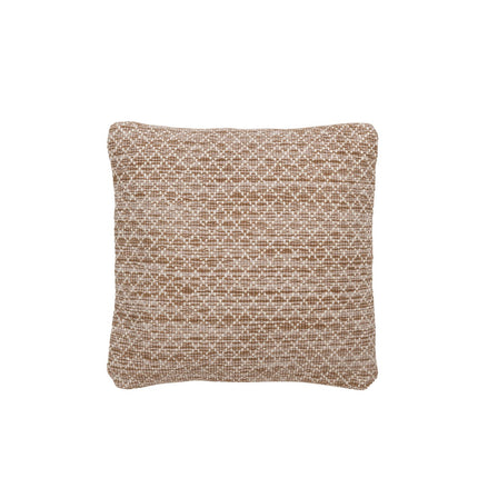 J-Line Cushion Squares Outdoor - polyester - brown/white
