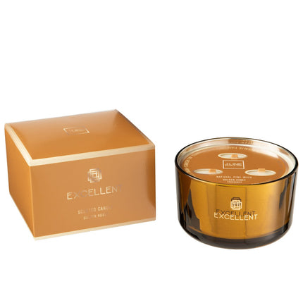 J-Line scented candle Excellent - Golden Honey - ocher - L - 40U