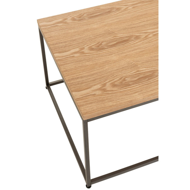 J-Line side table Square - wood/metal - natural - large