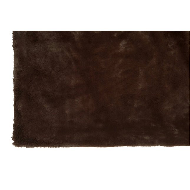 J-Line Plaid Cutie - polyester – 180x130 cm – dark brown