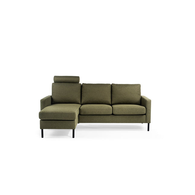 3 seater sofa CL L+R, with headrest, fabric Dillon, D156 green