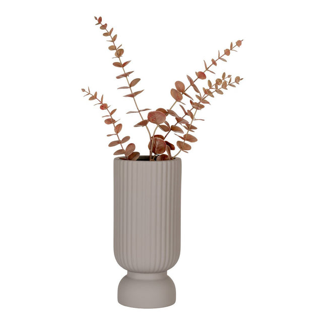 Vase - Vase in ceramic, gray, Ø12x25.5 cm
