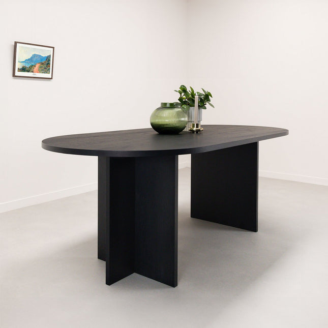 Dining table Noa 200 x 90cm, color black oak