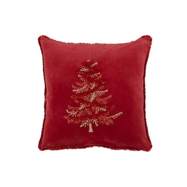 J-Line Cushion Tree - textile - red/gold