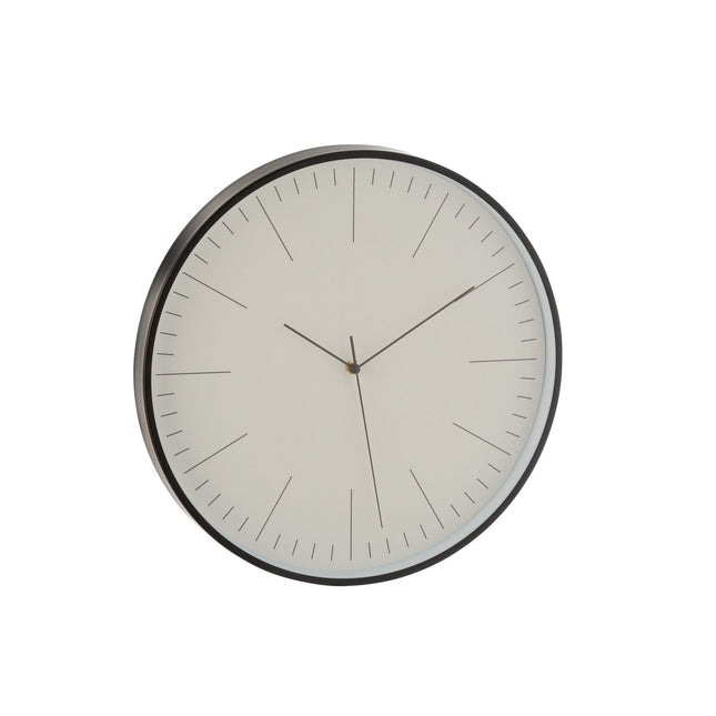 J-Line Gerbert clock - metal - black - Ø 40 cm