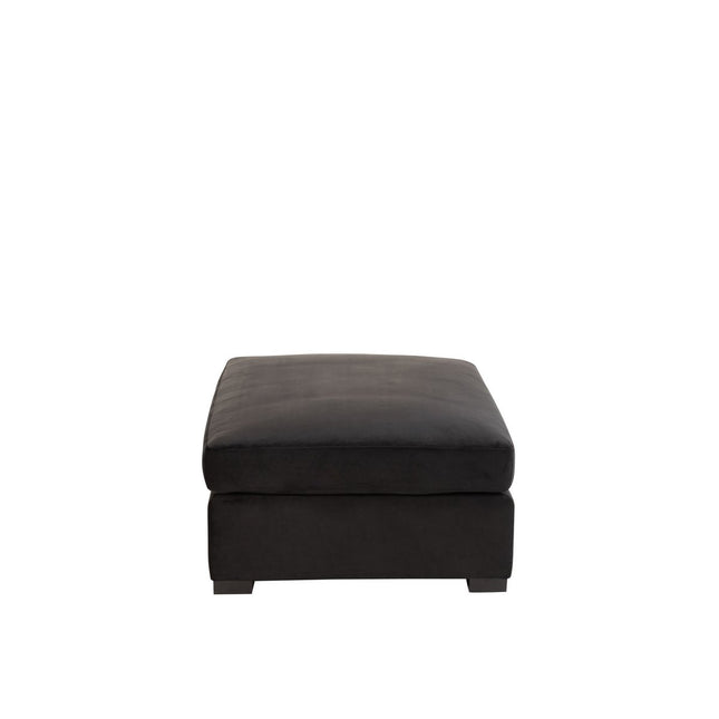 J-Line Ottoman sofa - 2 people - velvet/wood - black