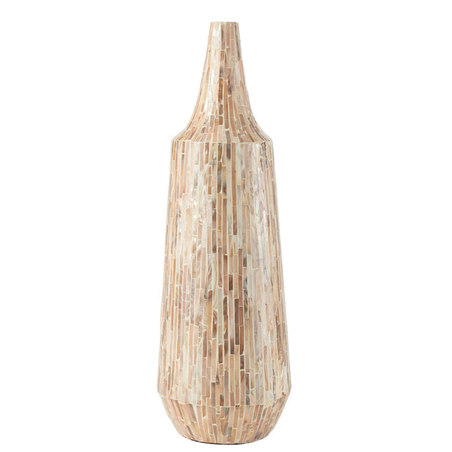 J-Line vase Nuye Bottle - shells/paper - beige