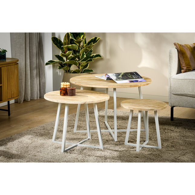 Coffee table, set of 3, B215 golden pure