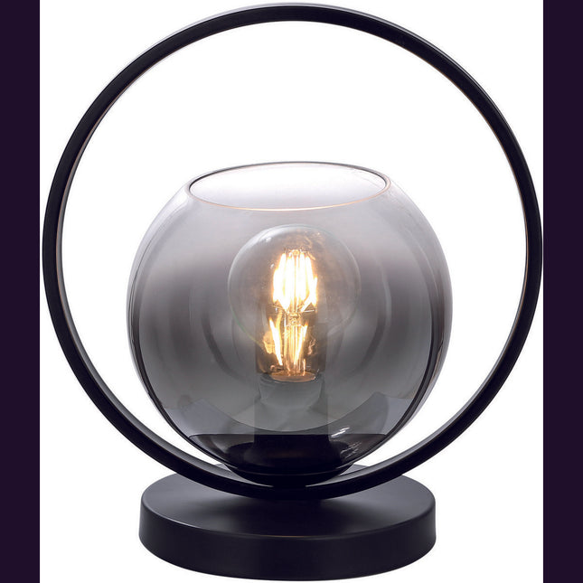 Tafellamp, 1-lichts, T340 smoke glas