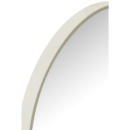 J-line mirror Round - glass/metal - white - small