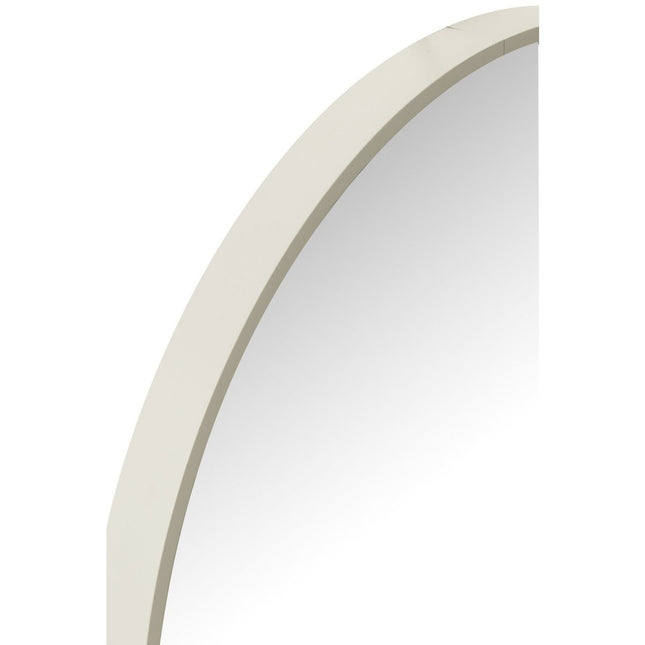 J-line spiegel Rond - glas/metaal - wit - small