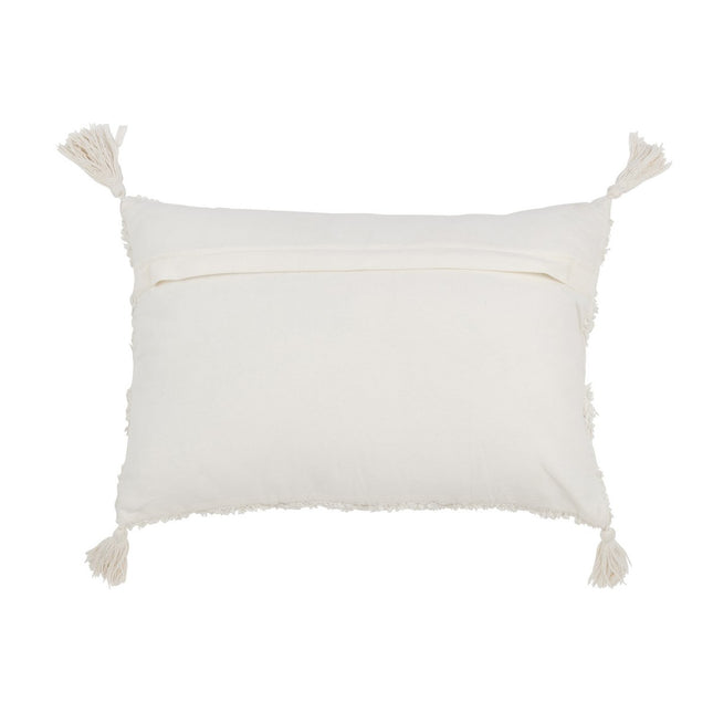 J-Line Cushion Tufted Tassels - cotton - sequins/white/gold