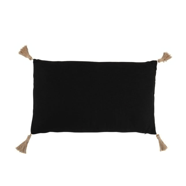 J-Line Cushion Woven Rectangle - polyester - black