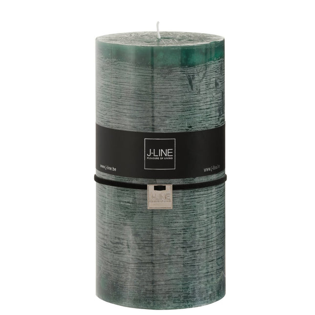 J-Line cylinder candle - dark green - XXL - 140U - 6x