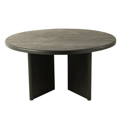 J-Line tafel Rond Teak - hout - zwart