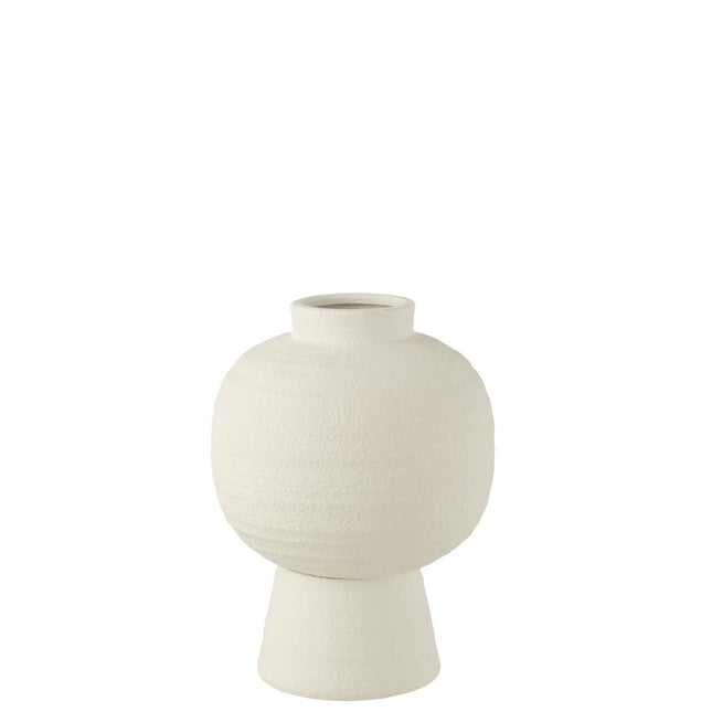 J-Line vase Lantern Clay - flower vase - white - small - 33 cm