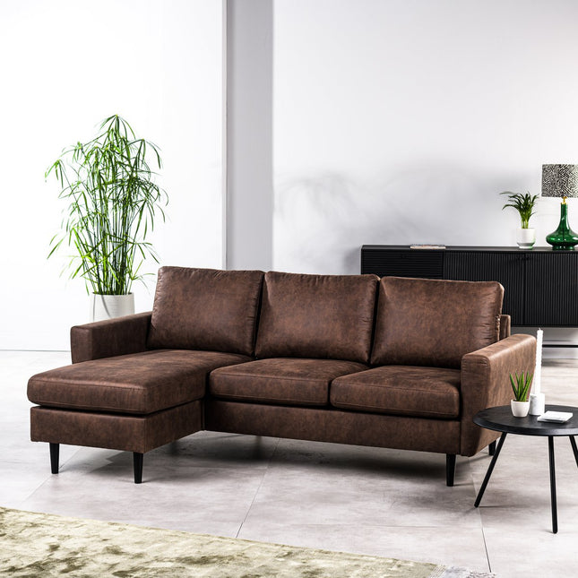 3 seater sofa CL CL L+R, fabric Savannah, S430 brown
