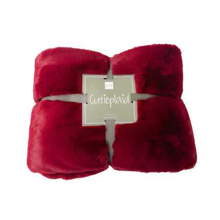 J-Line Plaid Cutie - Fleece Blanket – Polyester – 180x130 cm – Christmas Red