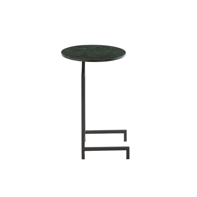 J-Line side table Round - marble/iron - green/black