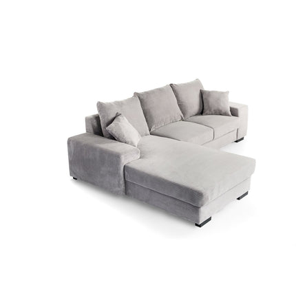 3 seater sofa CL left, fabric RIB, RIB311 gray