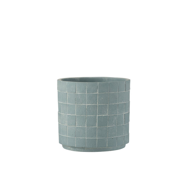 J-Line flower pot Square - ceramic - light blue - large - Ø 16.00 cm