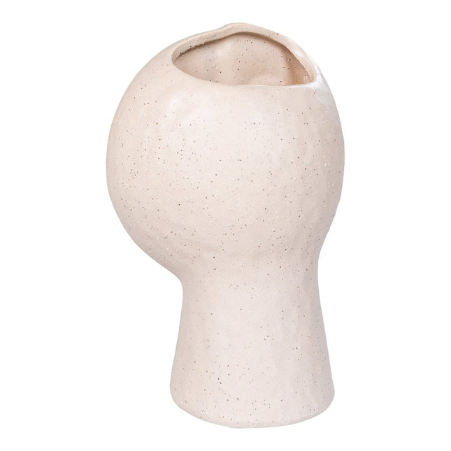 Vase - Vase, ceramic, beige, 12x7.5x17.5 cm